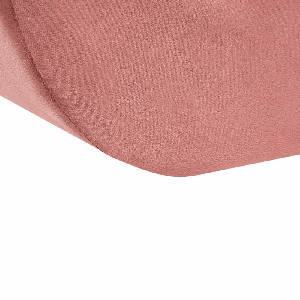 Wyld and Coco Pink Velvet S-Shape Foam-Filled Pouffe Footstool – 4