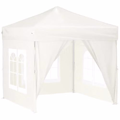 vidaXL Folding Party Tent with Sidewalls and Windows, Beige, W/D/H: 200 x 200 x 234 cm – 1