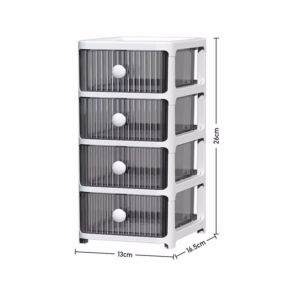 EONLION Stackable Plastic Storage Drawers in White, W/D/H: 50 x 50 x 50 cm – 2