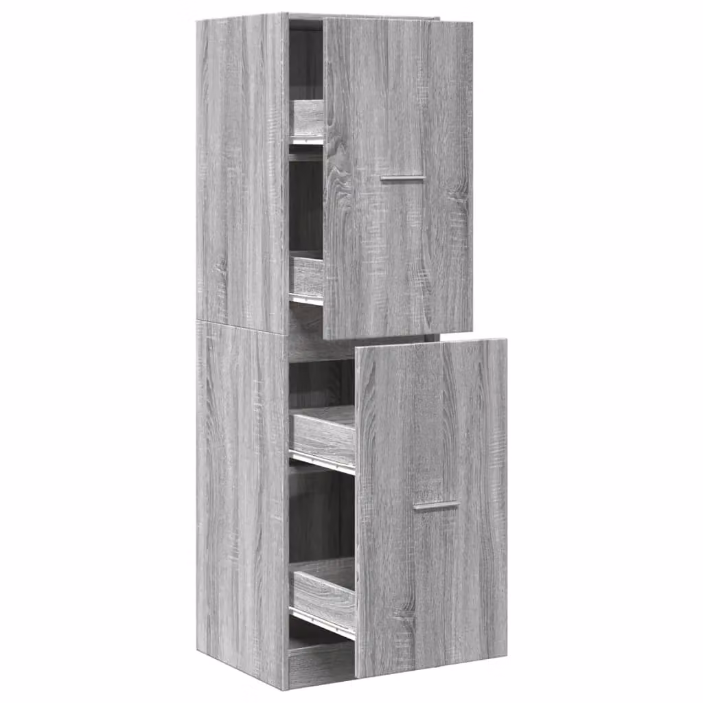 Berkfield Home Apothecary Cabinet in Grey Sonoma, W: 40 cm, D: 41 cm, H: 144.5 cm – 2