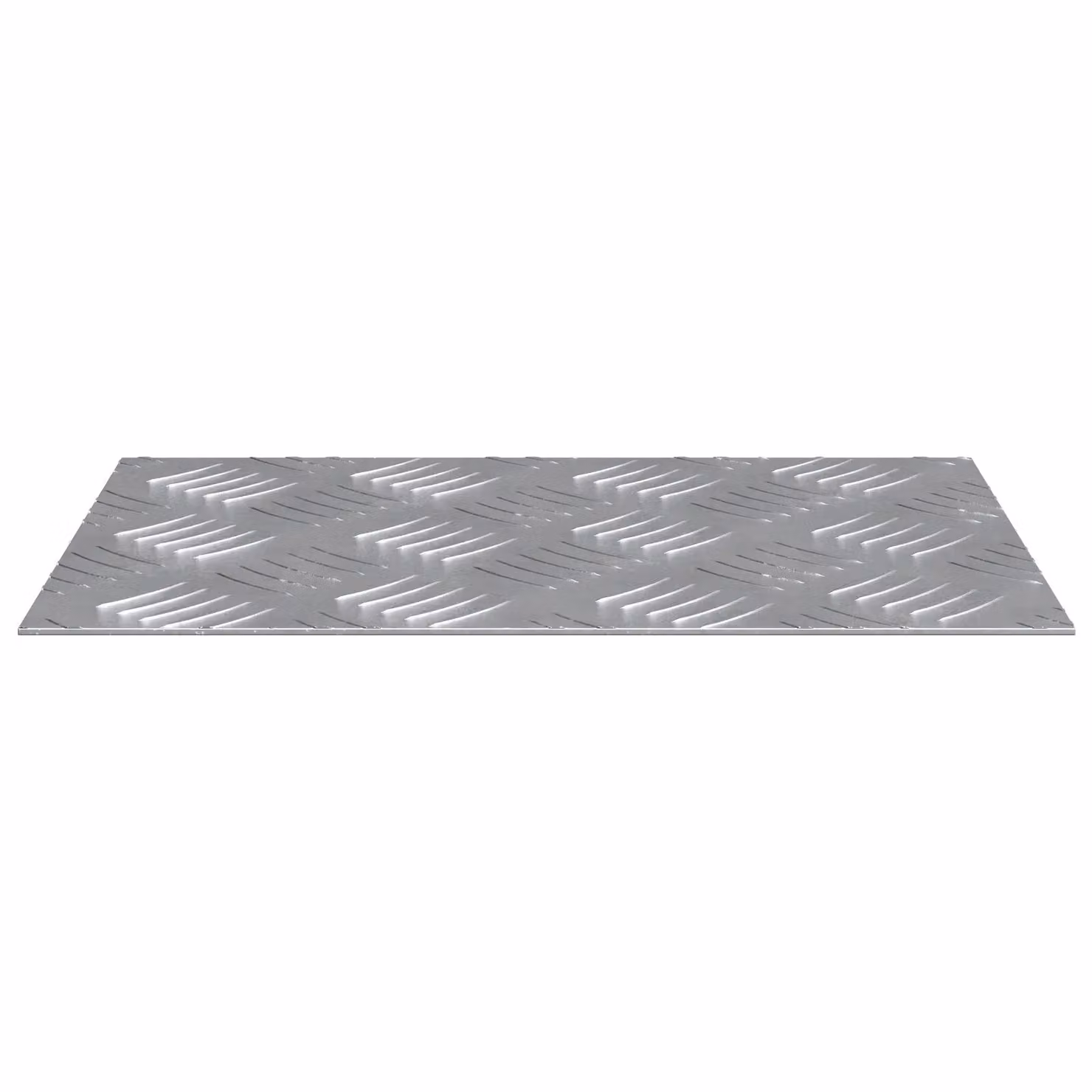 Berkfield Home Aluminium Anti-Slip Checker Plates, Silver, 4 Pieces, W: 30 cm, D: 20 cm – 2