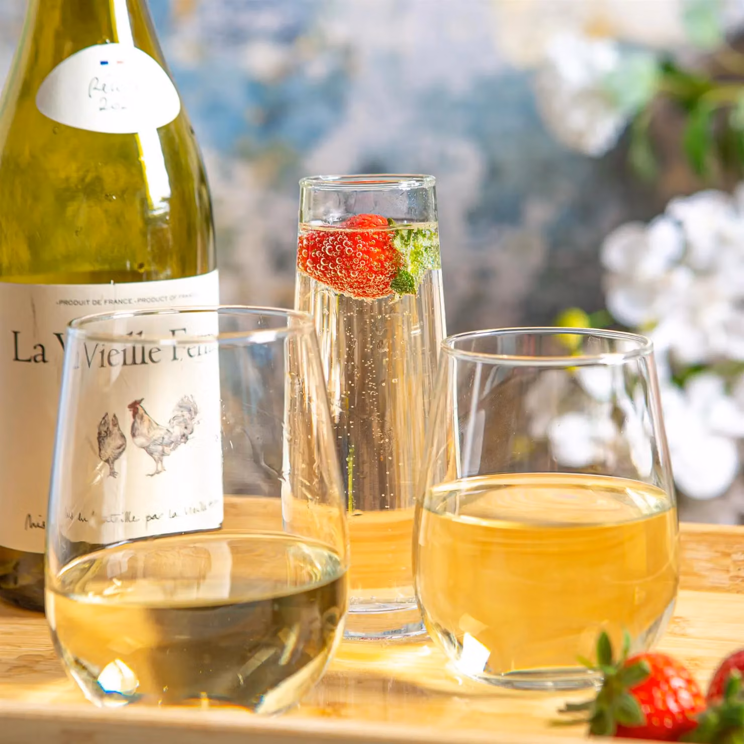 LAV Gaia Stemless White Wine Glass Set, 12 Clear 360ml Glass Tumbler Goblets – 2