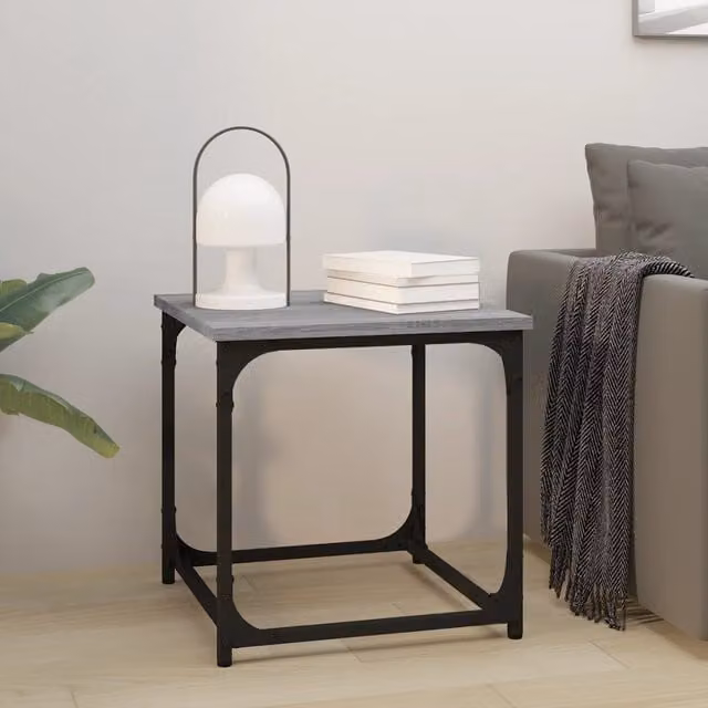 Berkfield Home Grey Sonoma Side Table, W/D/H: 40 x 40 x 40 cm – 1