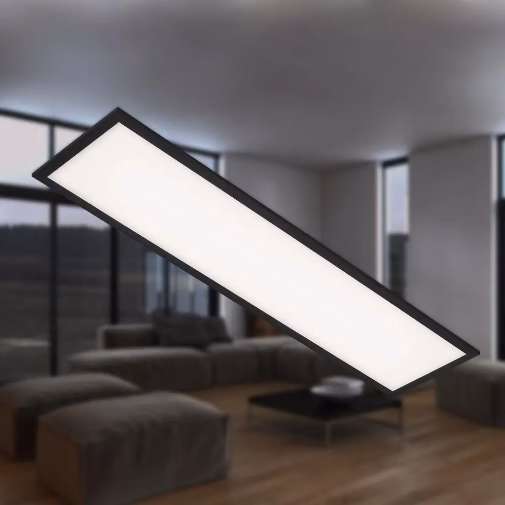 Briloner 22W LED Ceiling Panel, White/Black, L 100 x W 25 x H 6 cm – 5