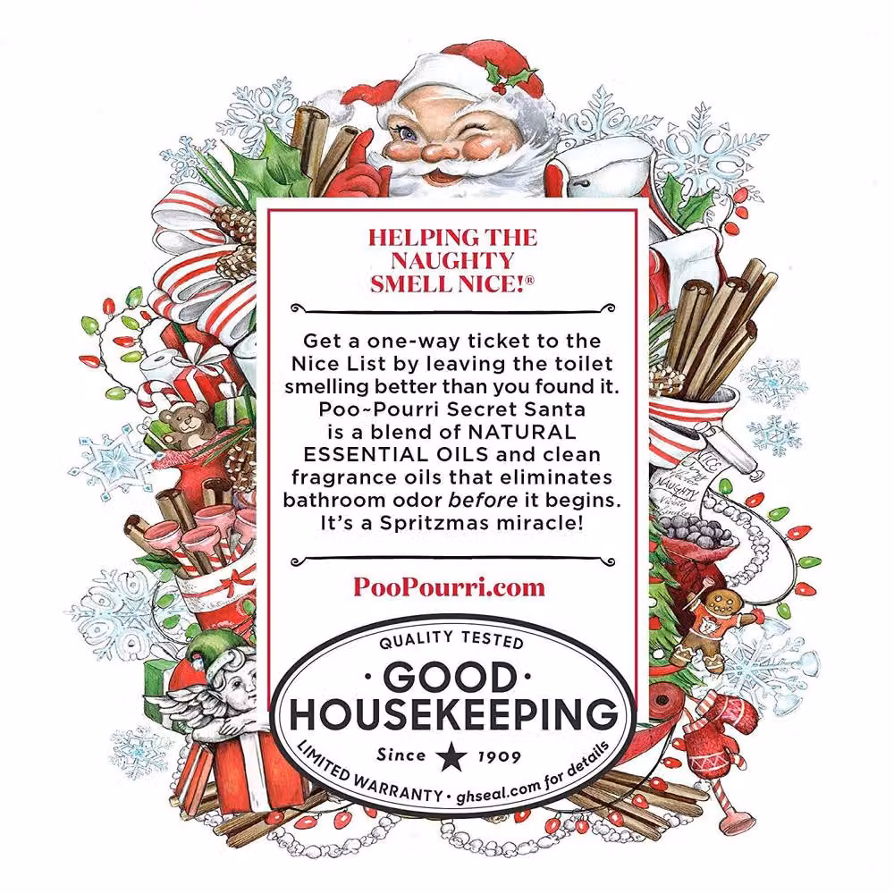 Poo Pourri Secret Santa Before You Go Toilet Spray, White and Multicolour – 4