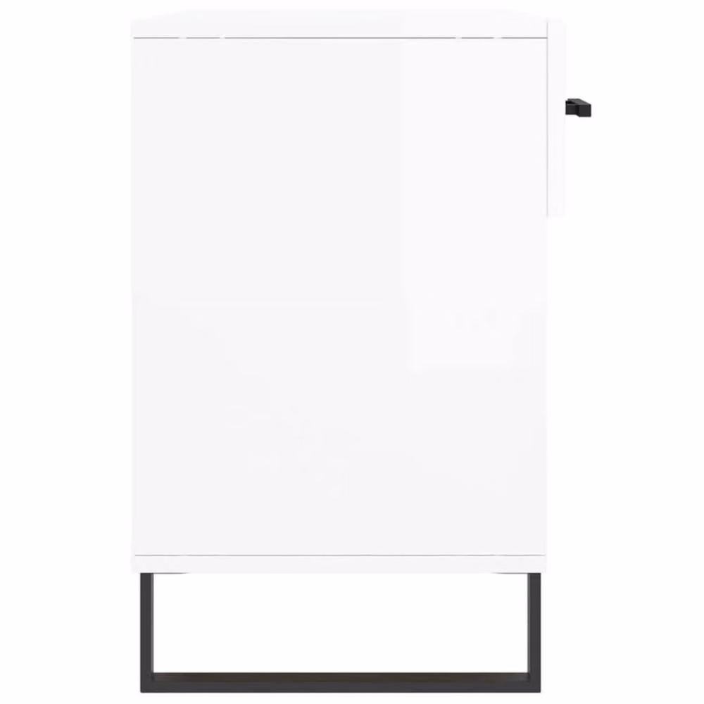 Berkfield Home High Gloss White Shoe Bench W/D/H: 102 x 35 x 55 cm – 3