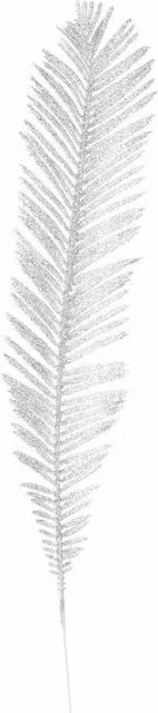 VFM e-Store Glitter Fern Christmas Decoration Ornament, White, 58cm