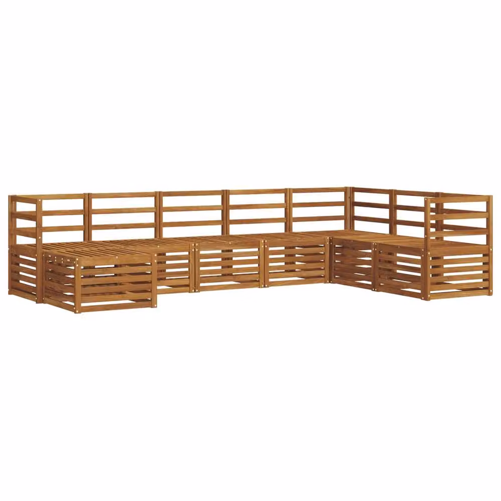 Berkfield Home 8-Piece Outdoor Sofa Set in Brown Solid Acacia Wood – 2