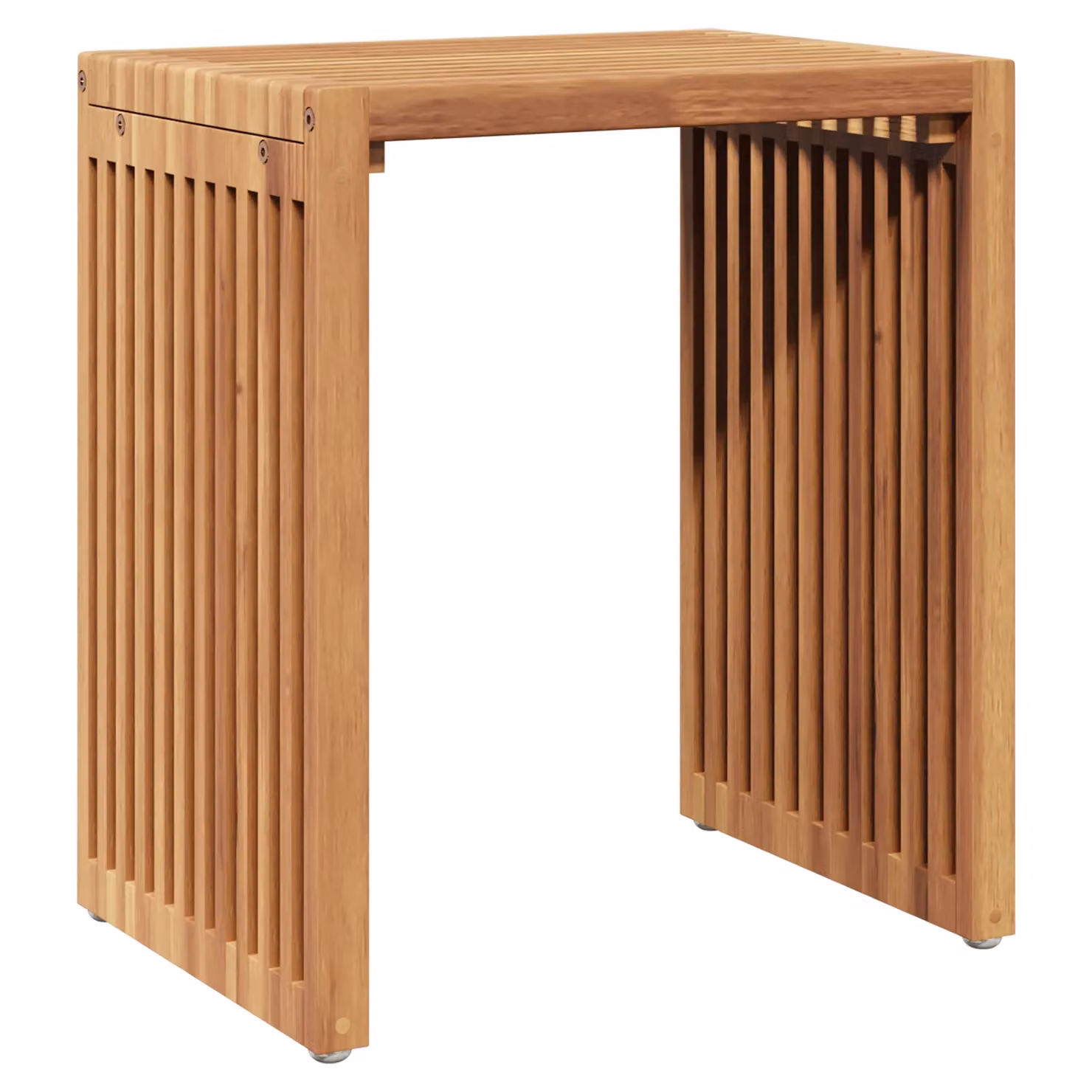 Berkfield Home Nest of 3 Side Tables in Brown Solid Teak Wood – 4
