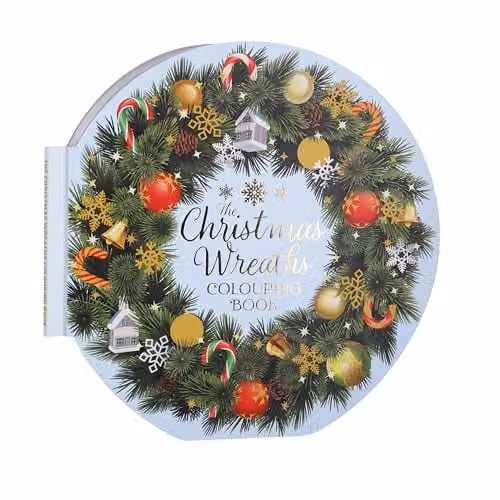 Arcturus The Christmas Wreaths Colouring Book with 45 Festive Artworks – 1