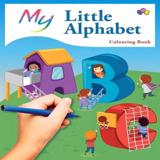 Mickey MacIntyre My Little Alphabet Colouring Book, Multicolour Paper Book