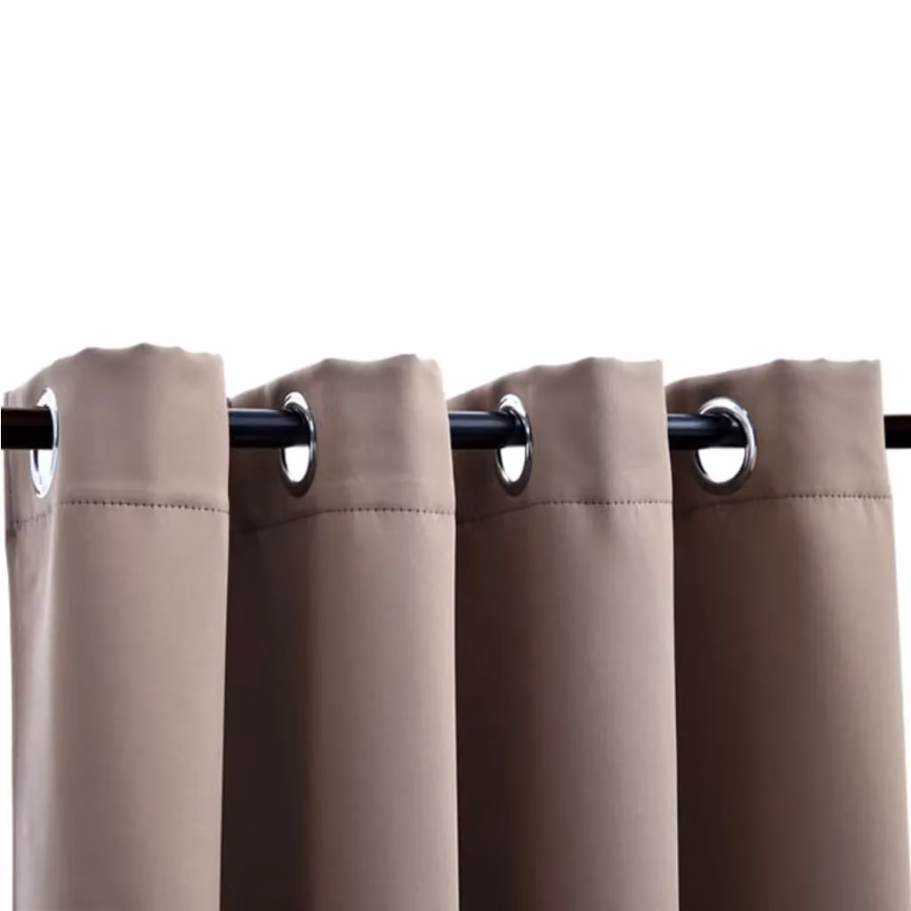 Berkfield Home Taupe Blackout Curtains with Eyelets, 2 Pack, W: 140 cm, H: 225 cm – 3