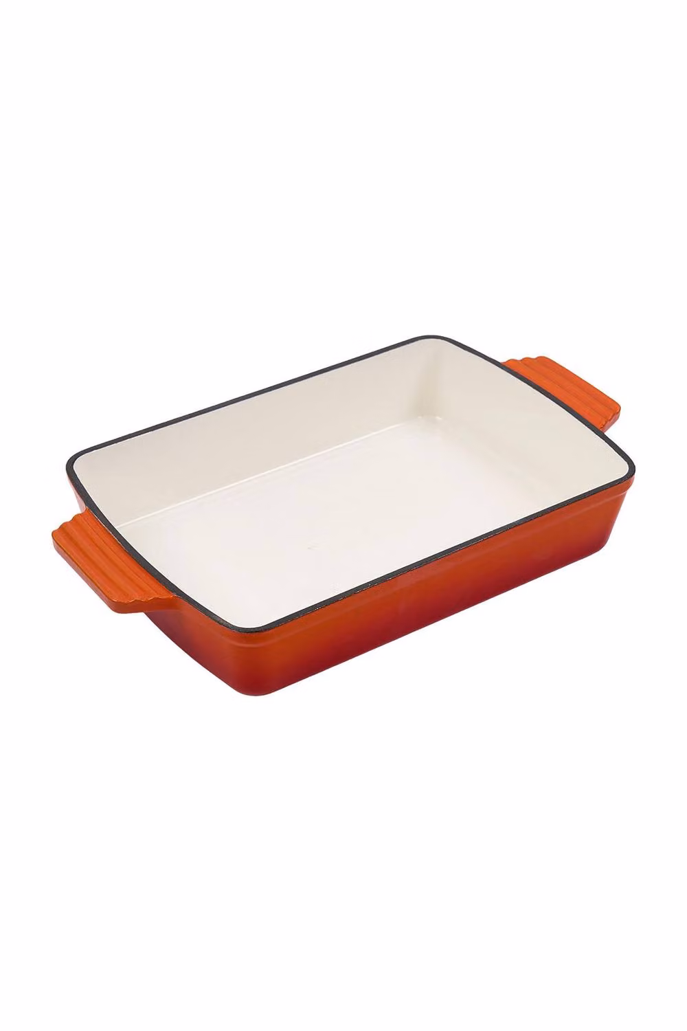 Living and Home Enamelled Cast Iron Roasting Pan, Orange, 3 l – 3