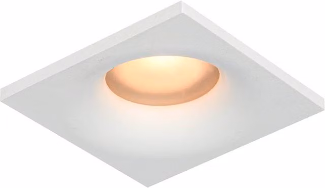 Netlighting Naru Square Recessed Downlight in White with Glass Finish, IP44, GU10