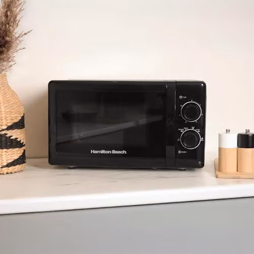 Hamilton Beach 20L Solo Manual Black Microwave with Stainless Steel Cavity and 700W Power – 2