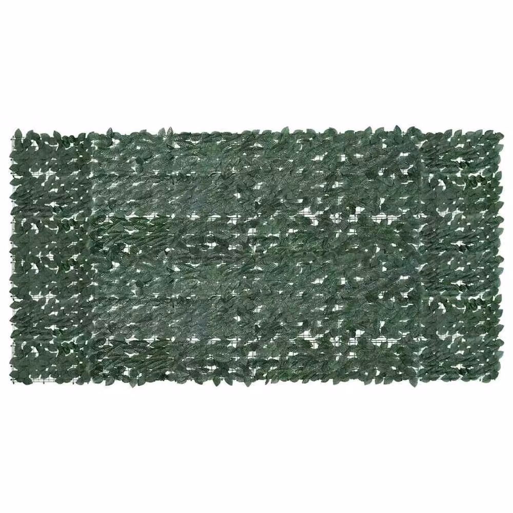 Berkfield Home Semi-Transparent Artificial Hedge Balcony Screen with Dark Green Leaves, W: 300 cm, H: 150 cm – 2