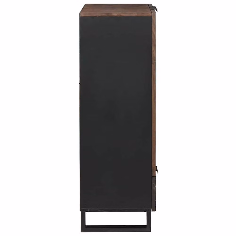 Berkfield Home Highboard in Brown Solid Mango Wood, W/D/H: 60 x 33.5 x 100 cm – 4