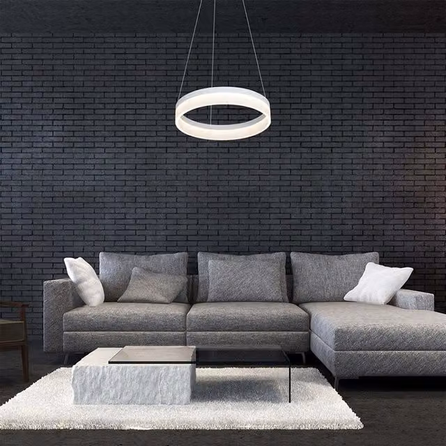 Milagro Ring LED Pendant Lamp, White, 24W