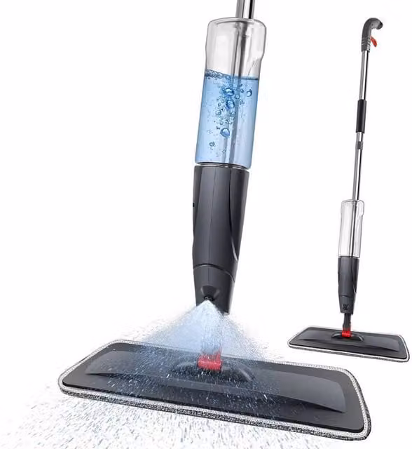 PAWNORA Grey Spray Mop with Refillable Microfibre Head – 1