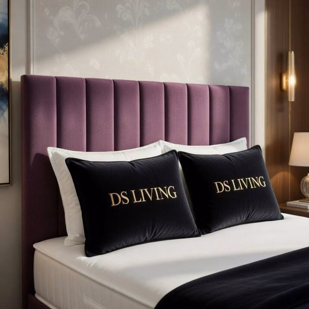 DS Living Aria Pink Velvet Upholstered Ottoman Bed, W/D/H: 90 x 190 cm – 2