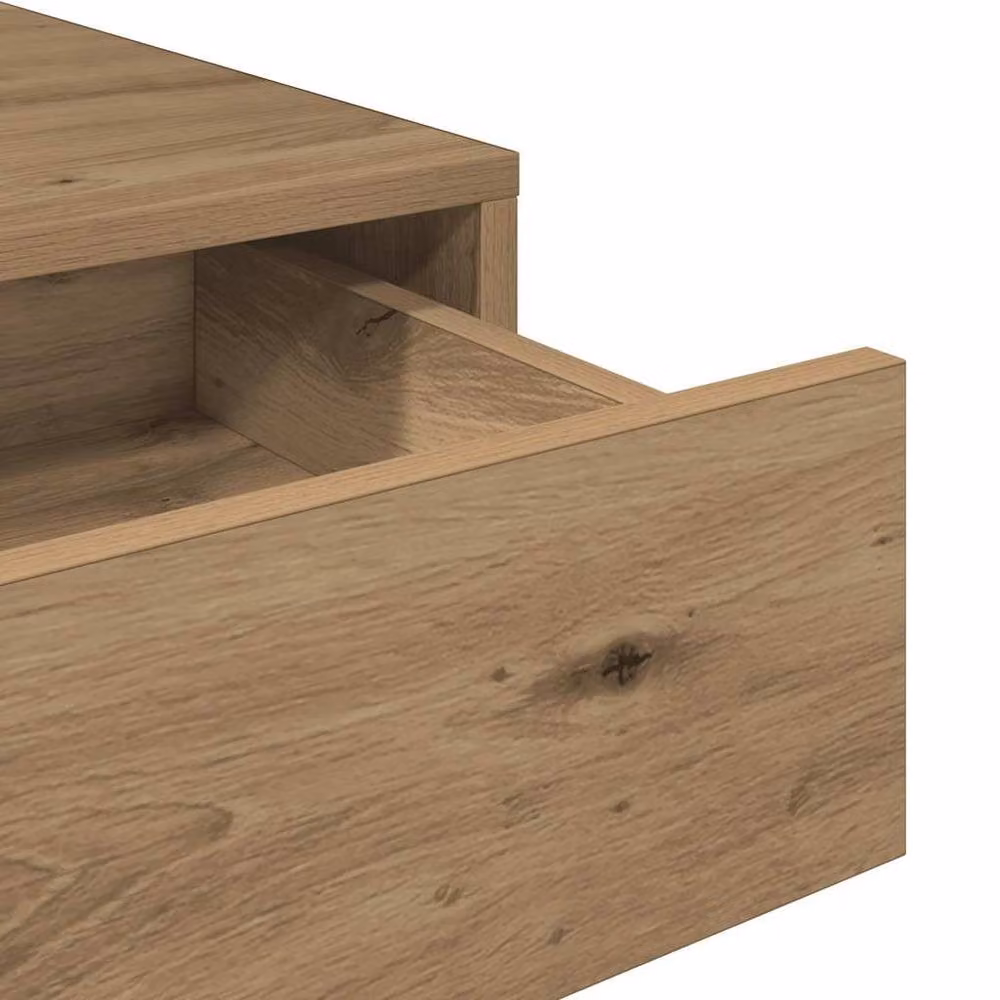 Berkfield Home Artisan Oak Writing Desk in Brown, W/D/H: 101 x 50 x 76.5 cm – 6