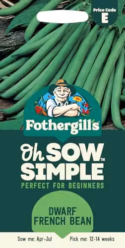 Mr Fothergill's Oh Sow Simple Dwarf French Bean Green Vegetable Seeds – 1