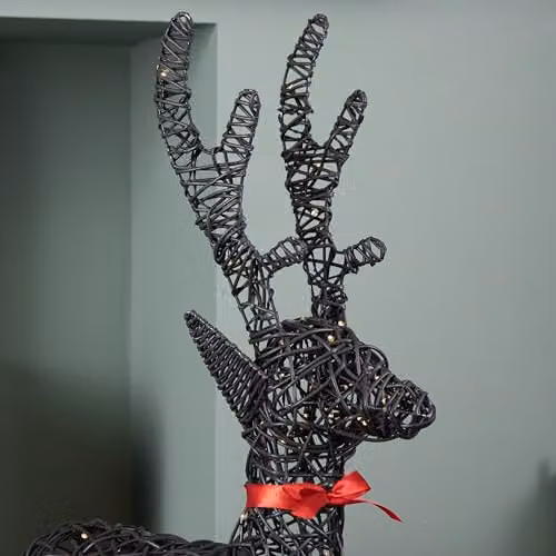 Samuel Alexander Light up Brown Christmas Reindeer with 100 Warm White LEDs, H 90 cm x W 18 cm x D 18 cm – 4