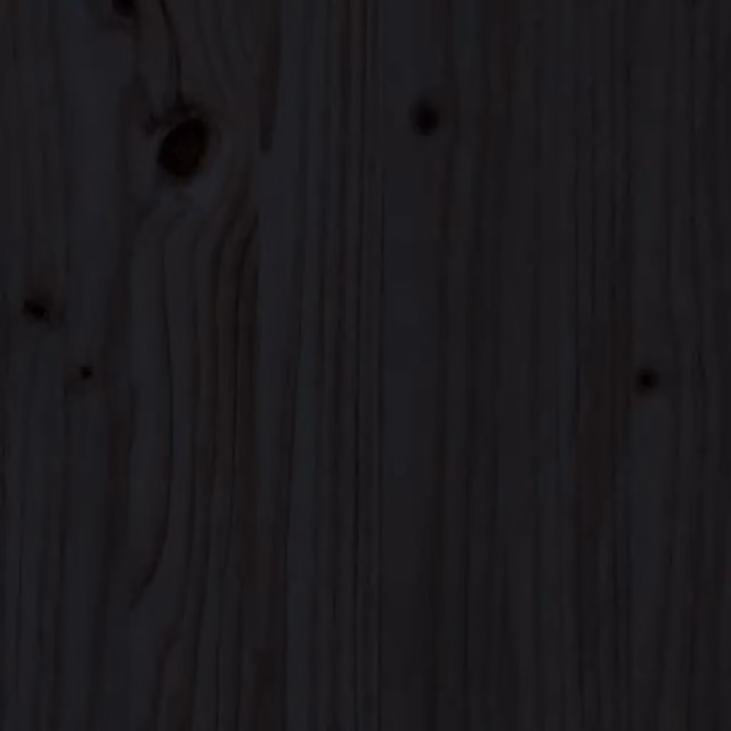 Berkfield Home Rustic Solid Pine Bed Headboard in Black, W: 126 cm, D: 4 cm, H: 100 cm – 4