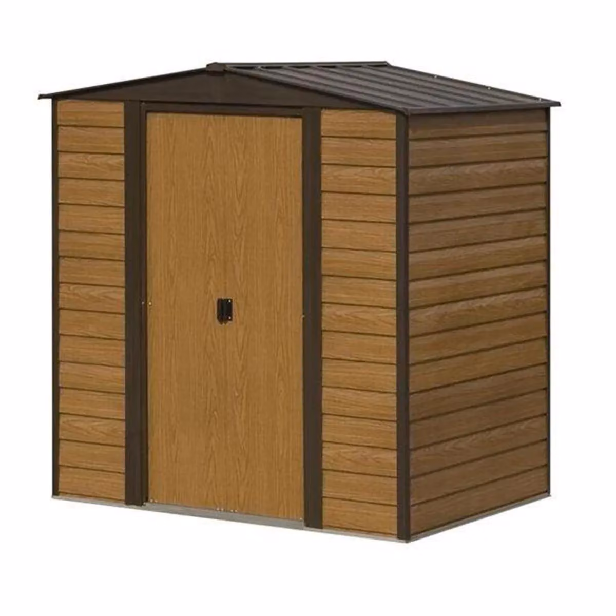 Cheshire Deluxe Woodvale Metal Shed with Floor in Natural Brown – 4