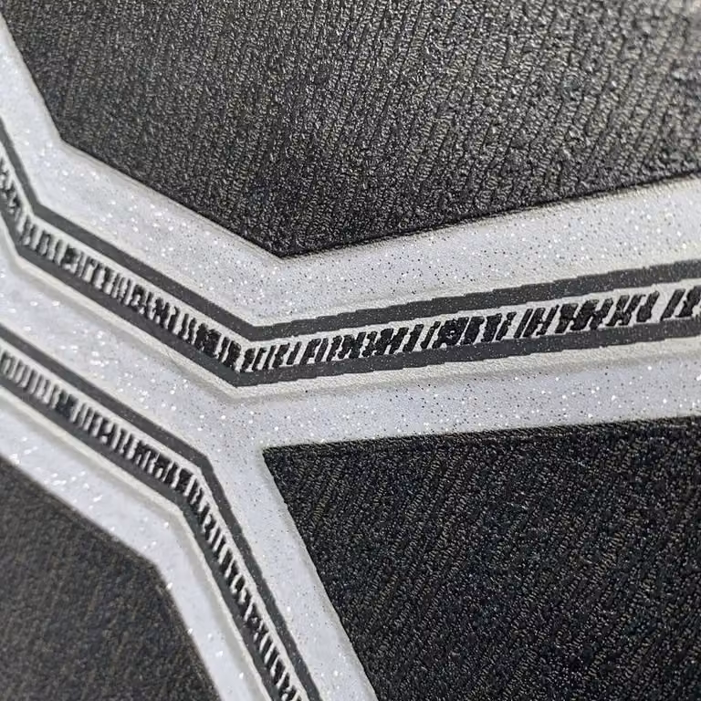 Debona Ariana Geometric Glitter Trellis Retro Textured Geo Lattice Wallpaper in Black