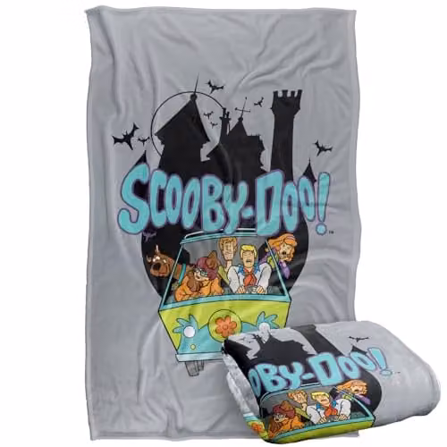 LOGOVISION Scooby Doo Mystery Machine Super Soft Fleece Throw Blanket, Multicolour, W: 91 cm, D: 147 cm – 1