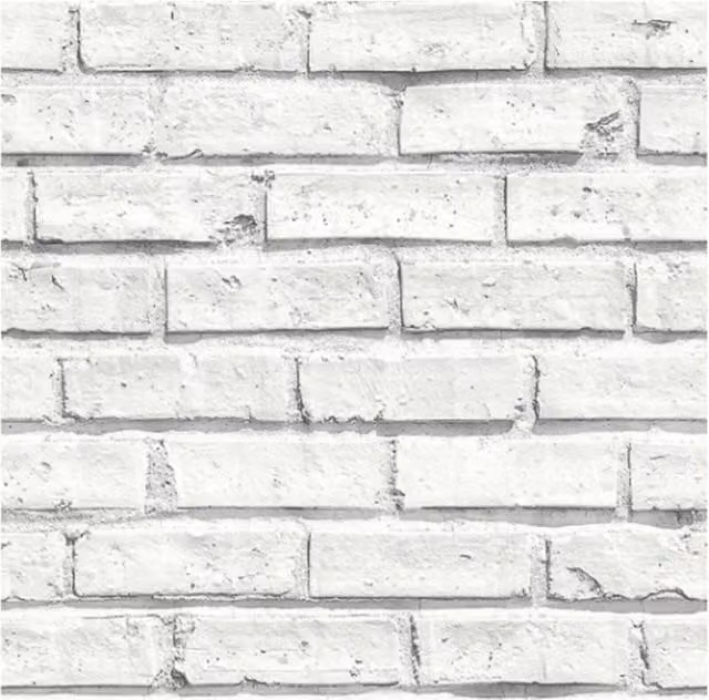 Arthouse City Rustic White and Light Grey Brick Painted Effect Paste the Wall Wallpaper