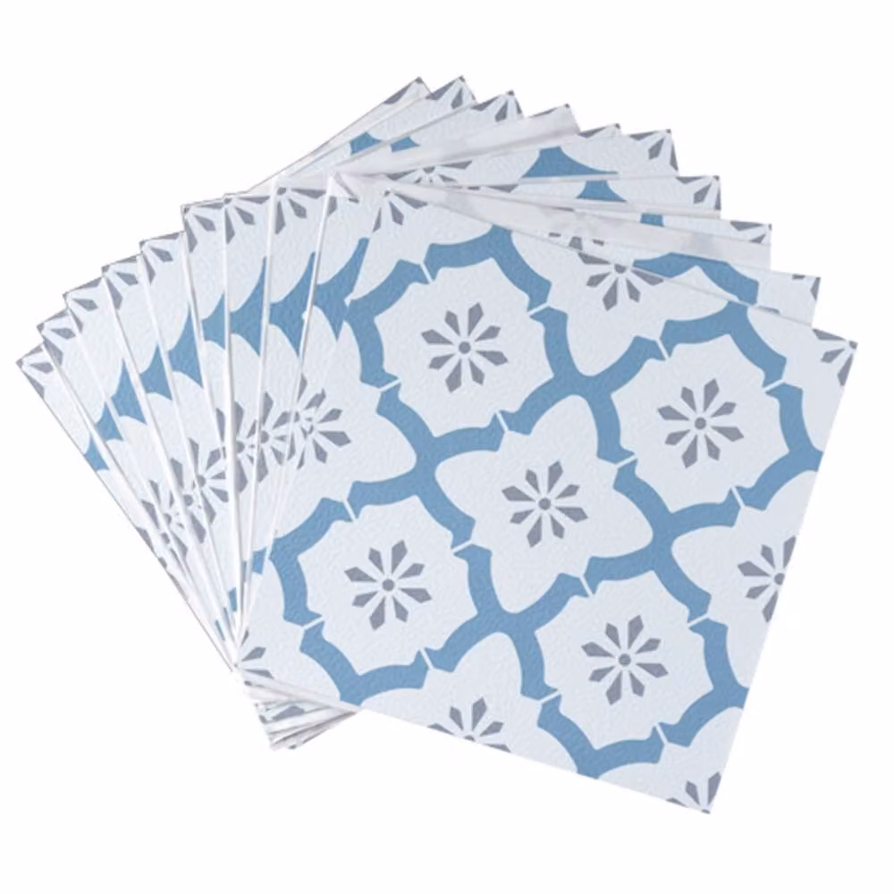 FloorPops Alfama Self Adhesive Vinyl Floor Tiles, White, Pack of 10 (0.93sqm), W/D/H: 30.48 x 30.48 x 30.48 cm – 3