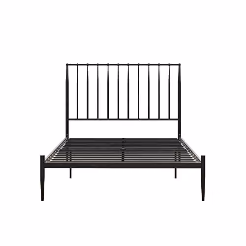 DHP Furniture Giulia Modern Metal Bed Black W/D/H: 143 x 200 x 140 cm