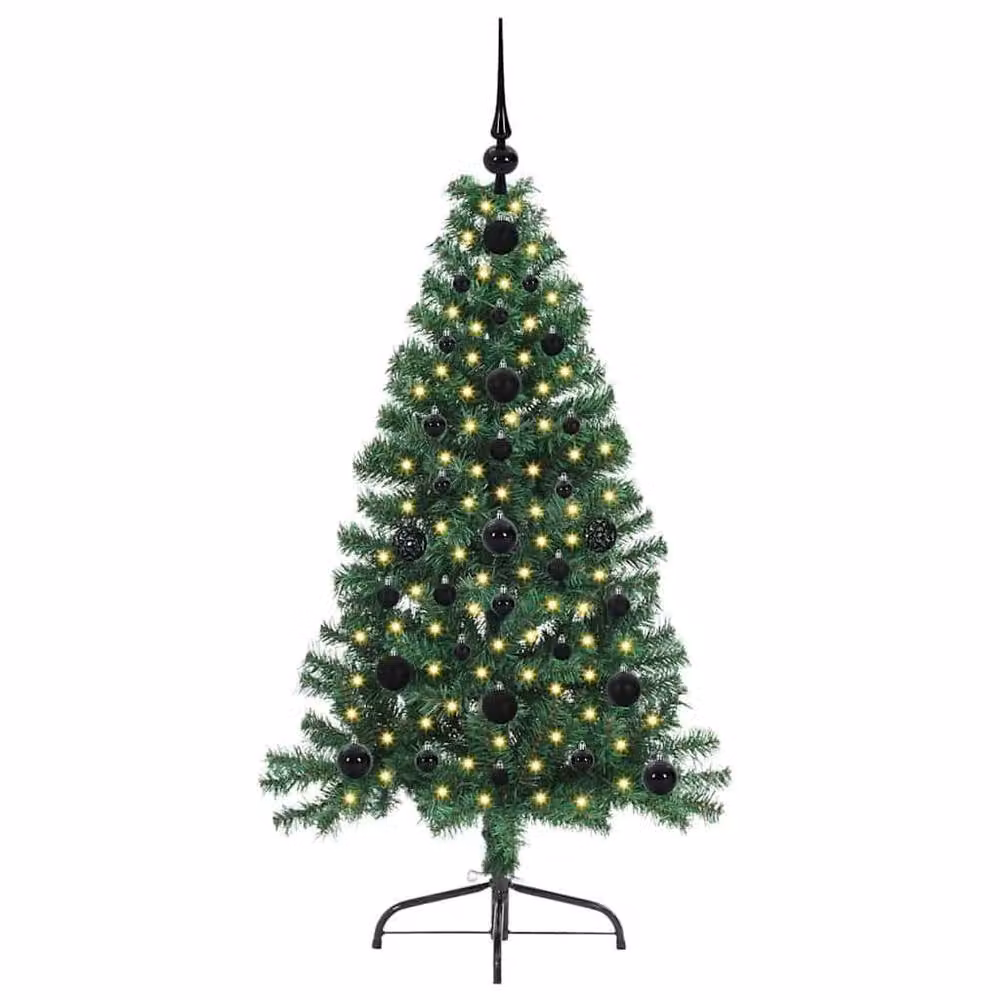 Berkfield Home Pre-lit Artificial Christmas Tree, Green, Height: 120 cm – 3