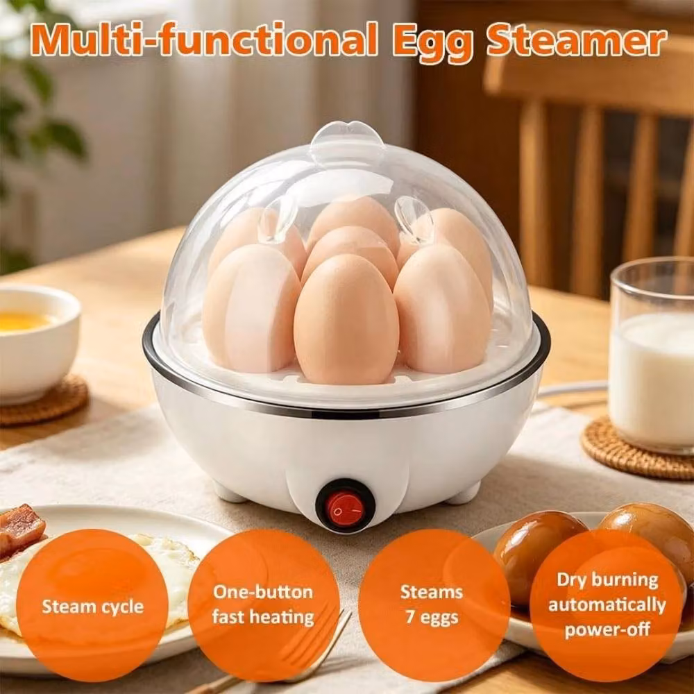 Kelvenix Electric Egg Boiler, Cooker, Poacher and Steamer with Auto Shut-off in Warm White – 2
