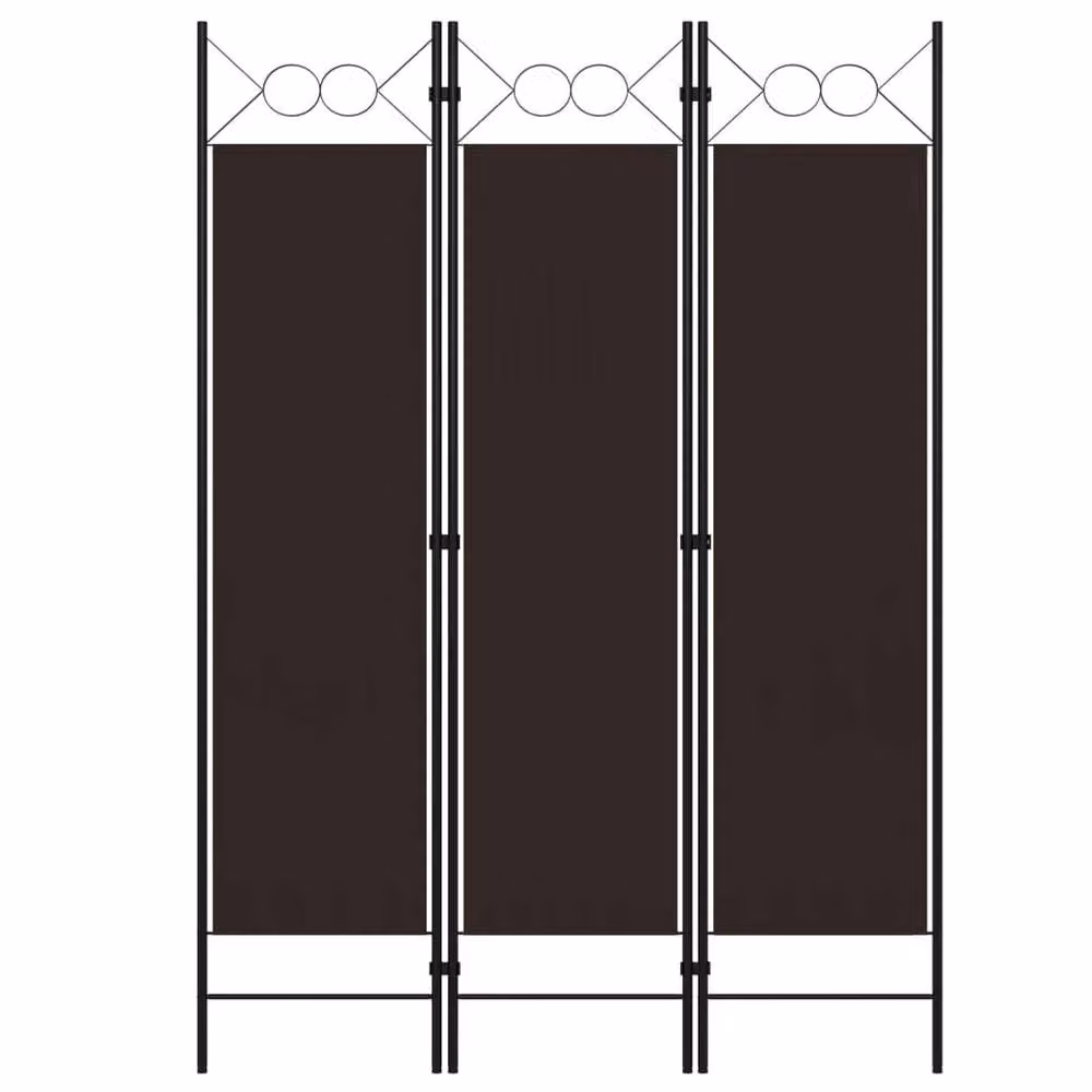 Berkfield Home 3-Panel Room Divider, Brown, W: 120 cm, H: 180 cm – 2