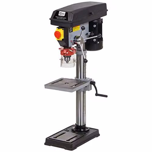 SIP B16 Black Benchtop Pillar Drill Press with 450W Motor, 12-Speed Settings and 16mm Capacity, 230V