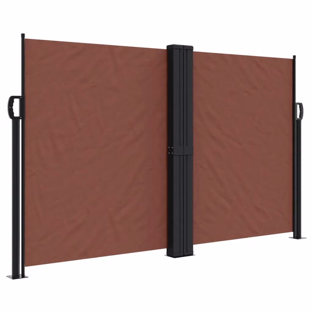 Berkfield Home Retractable Side Awning in Brown, W/D/H: 600 x 140 x 140 cm – 2