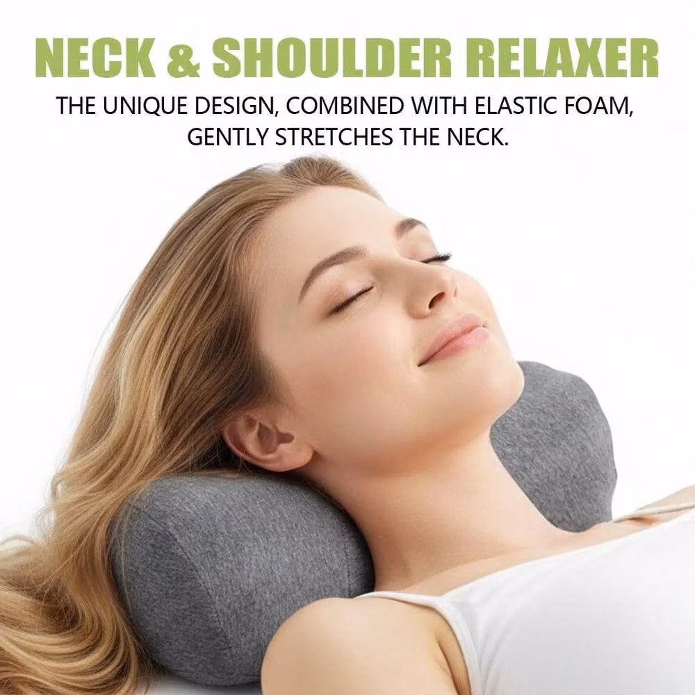 EONLION Grey Memory Foam Wedge Neck Support Pillow for Babies and Cots – 3