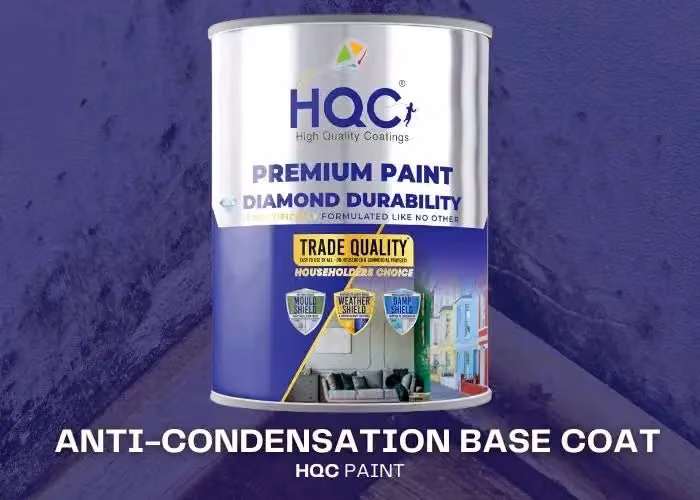 HQC PAINTS Mould Resistant Water Based Insulating Anti-Condensation Base Coat, 2.5 l, Beige – 2