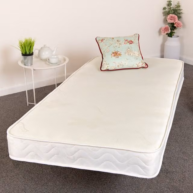 eXtreme Comfort Ltd Pluto Stress Free Essentials Hybrid Spring Mattress, Soft, White, W/D/H: 90 x 190 x 17 cm