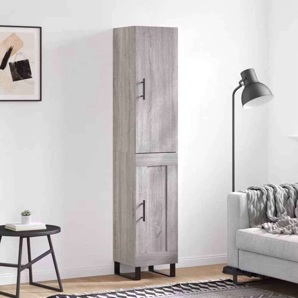 Berkfield Home Grey Sonoma Modern Highboard W/D/H: 34.5 x 34.5 x 180 cm – 2