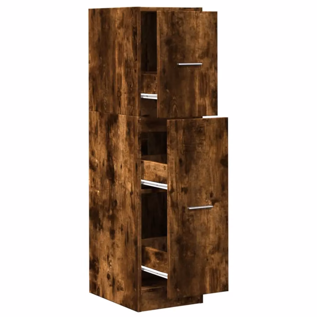 Berkfield Home Apothecary Cabinet in Smoked Oak Brown, W/D/H: 30 x 41 x 118 cm – 2