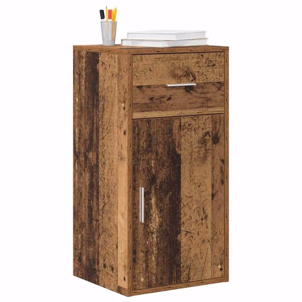 Berkfield Home Brown Rustic Storage Cabinet with Hinged Doors and Internal Drawers – 2