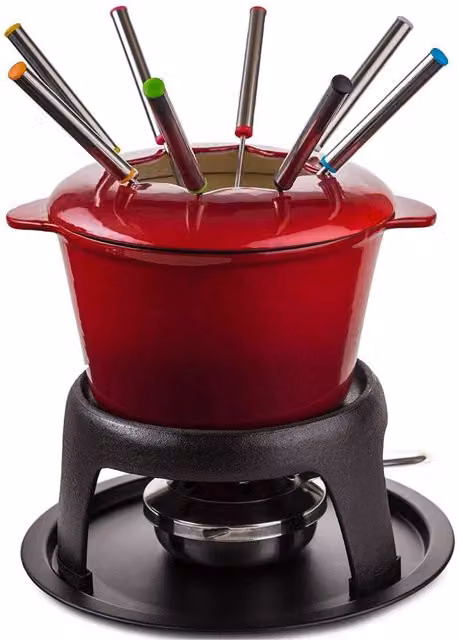 Andrew James Non-Electric Fondue Set in Red