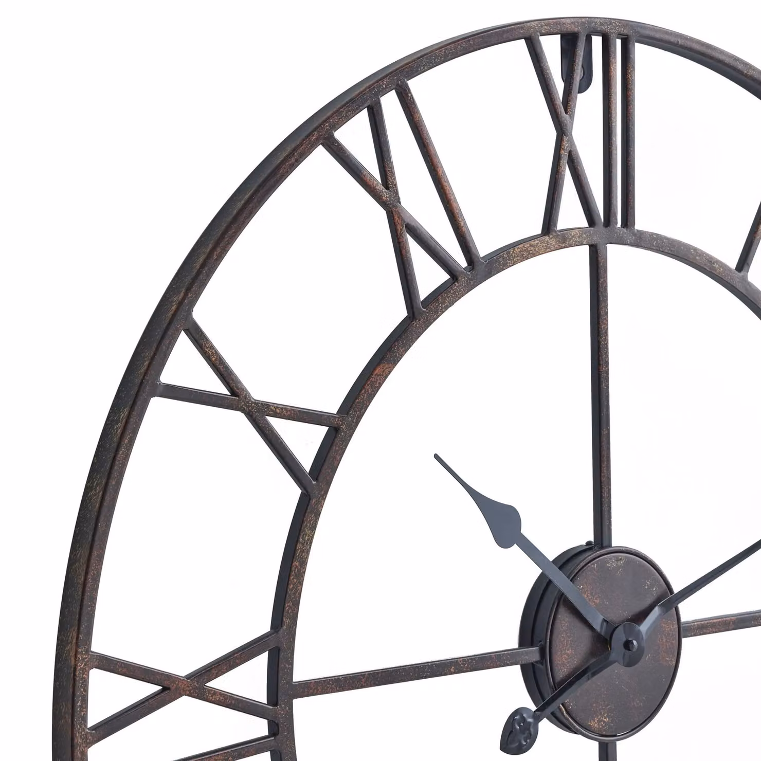 Love Lace Bronze Skeleton Round Metal Wall Clock – 2