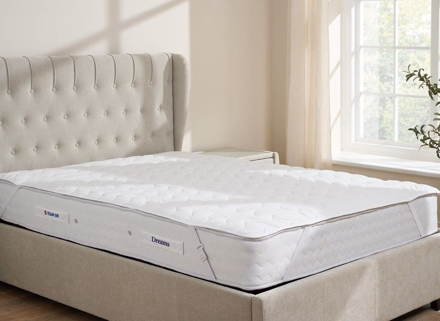 TheraPur Cool Breathable White Fibre Mattress Protector for Adults