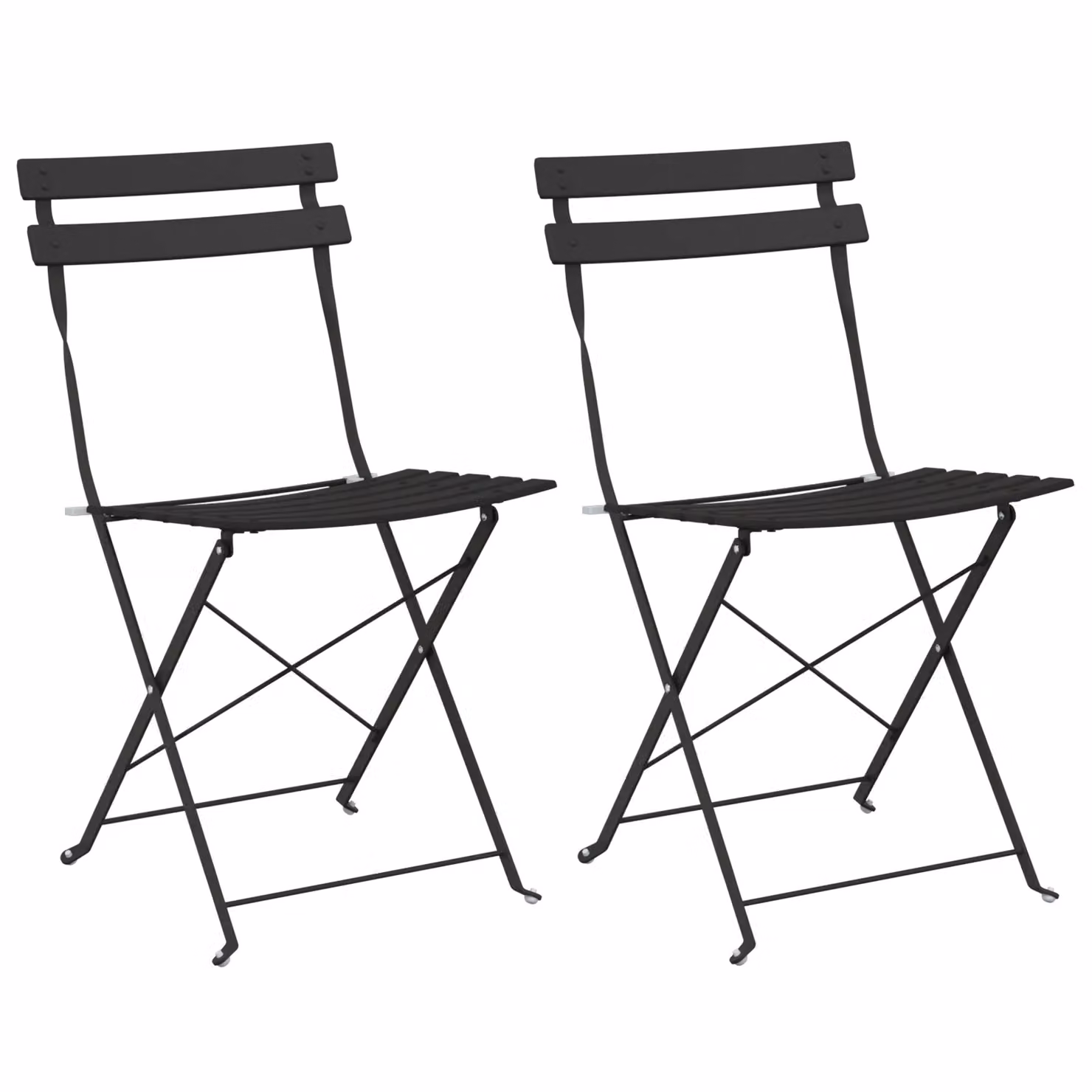 Berkfield Home Anthracite Metal Foldable Outdoor Chairs – 2