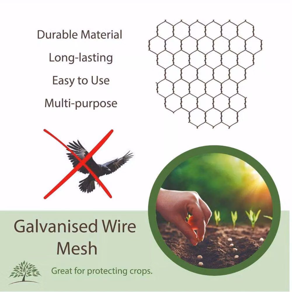 Marco Paul Galvanised Steel Wire Netting Mesh in Silver, W: 0.5 m, L: 5 m – 4